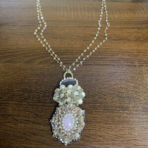 RUSH by Denis & Charles Champagne Pink Beaded Necklace